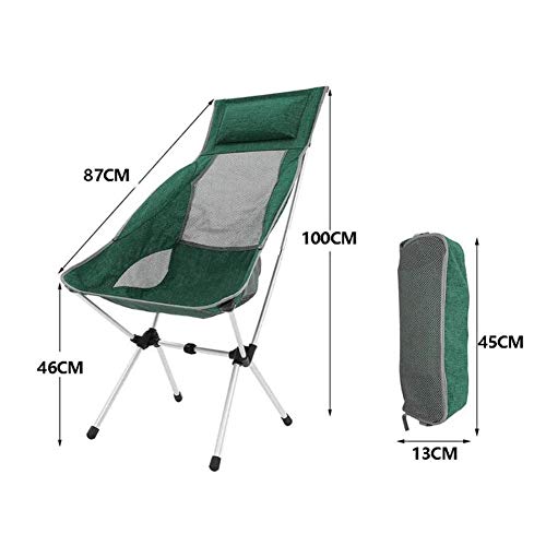 Zidao Tumbona, Camping Plegable de Aluminio Silla Silla de la Pesca Ultraligero con Bolsa de Transporte Silla Plegable de Camping para Excursionismo Senderismo,Rojo