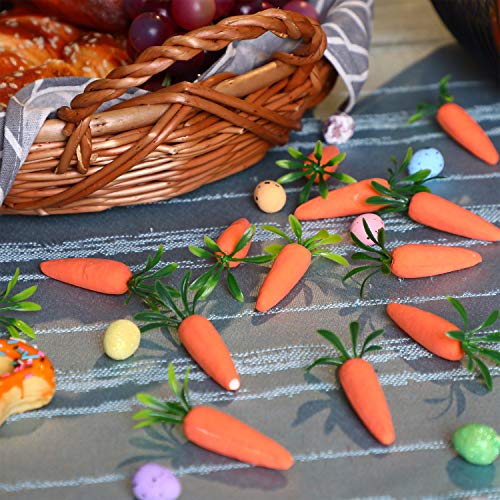 Zonon 120 Piezas de Mini Zanahorias de Pascua Adornos de Zanahorias Artificiales de Espuma Decoración Colgante para Hogar Cocina Fiesta Manualidades (Estilo B, 120)