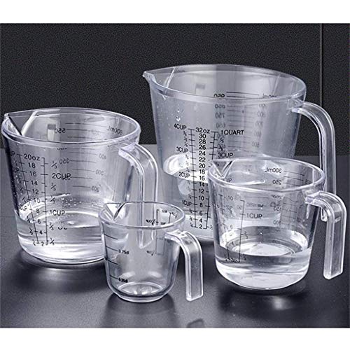 ZXL Taza medidora, Escala plástica, Cocina casera de plástico, horneado Utilizado para Ingredientes líquidos Secos (tamaño: 600 ml)